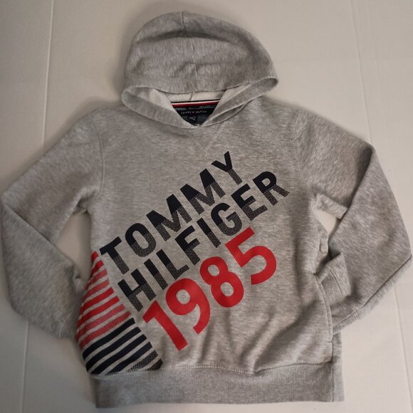 Tommy Hilfiger Boys Gray Hoodie Sweatshirt Size Medium 12/14 - Picture 4 of 12